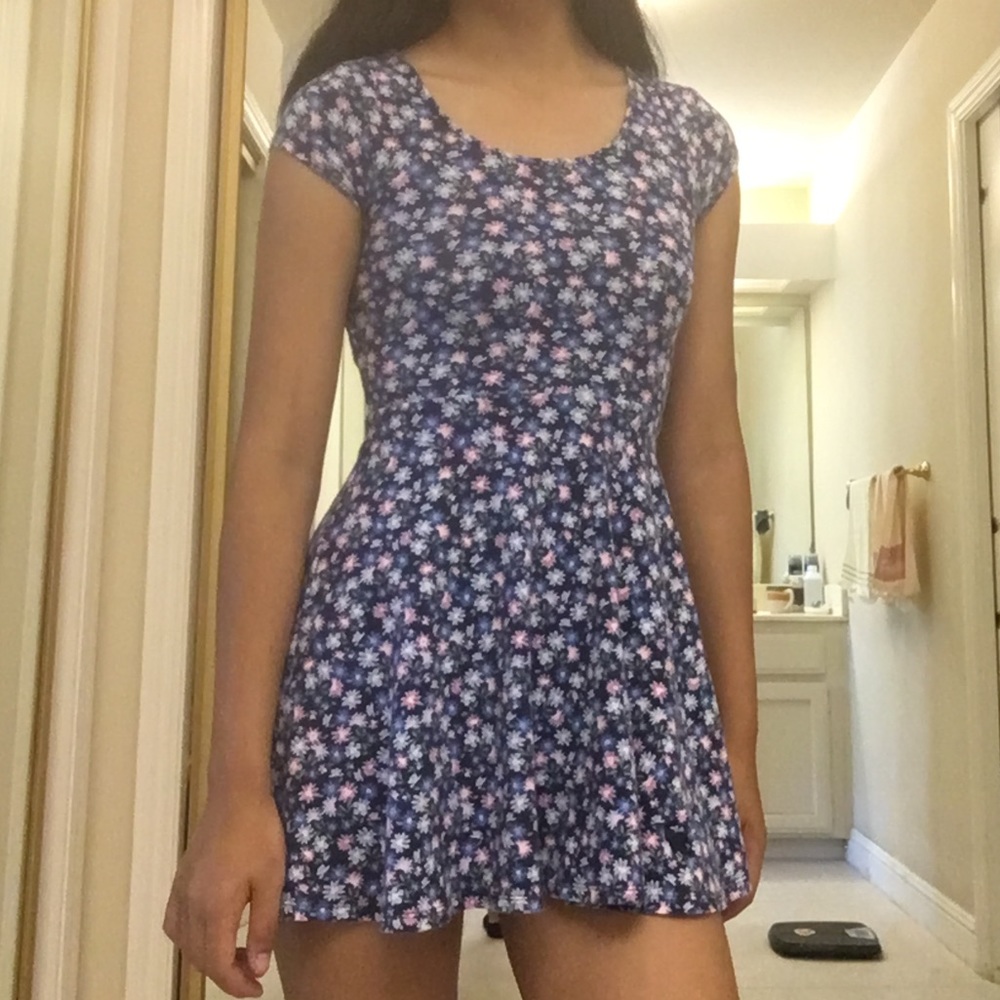 Floral print skater dress